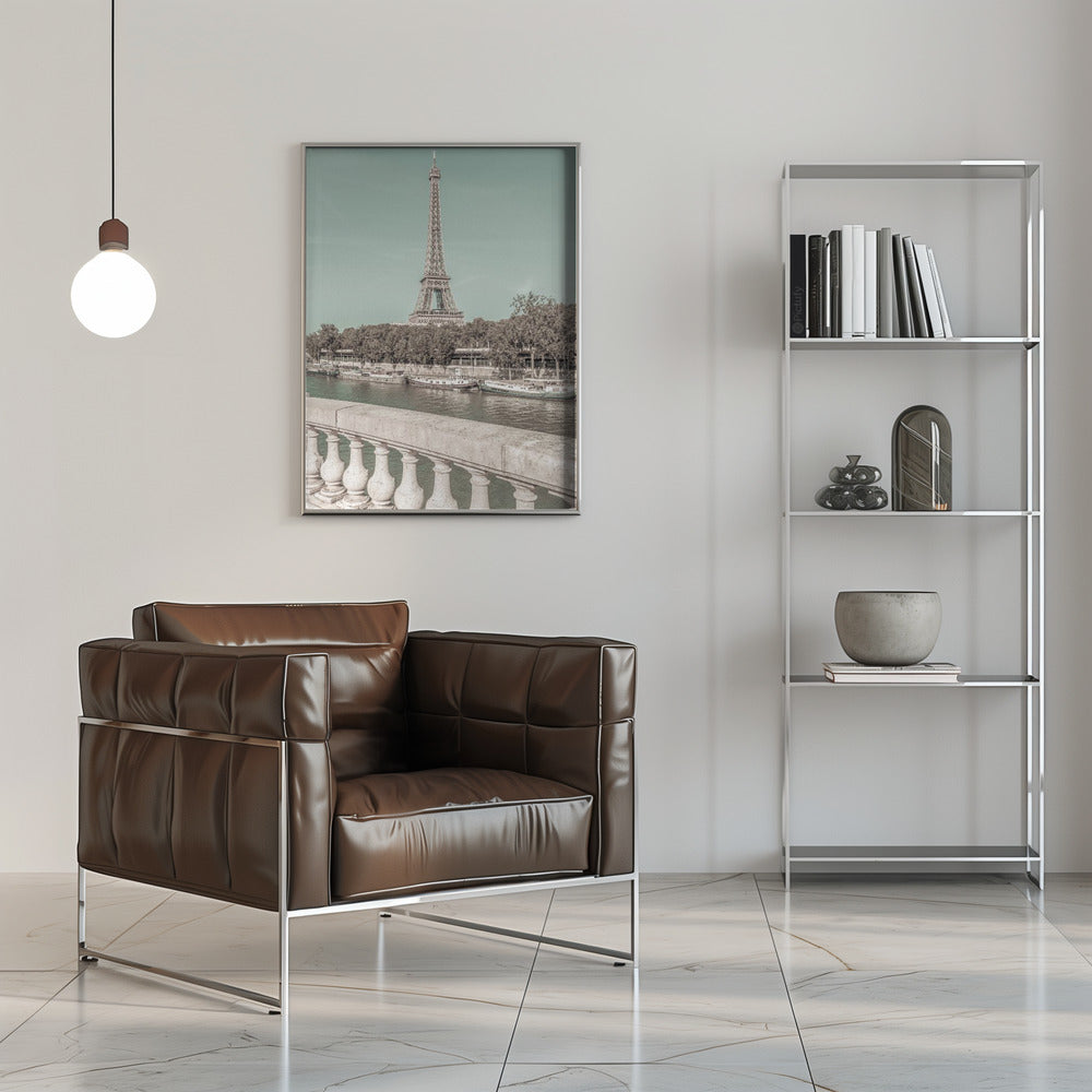 PARIS Eiffel Tower; River Seine Wall Artwork 0