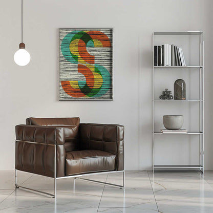 Wall art Colorful Stripe Illusion