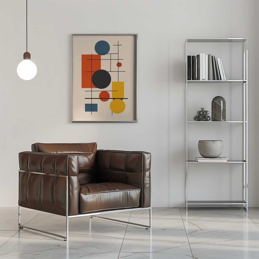 Wall art Geometric Abstract Design With Intersecting