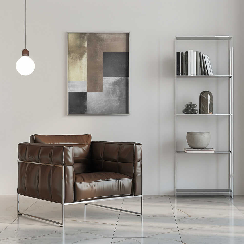 Wall art Gold and silver textures 4