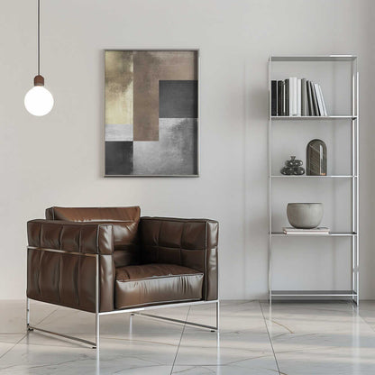 Wall art Gold and silver textures 4