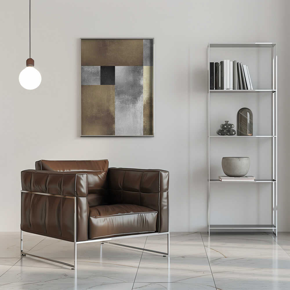 Wall art Gold and silver textures 1