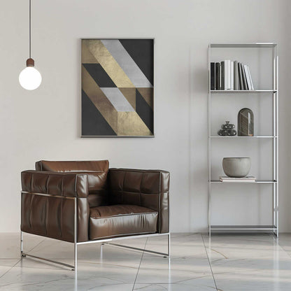 Wall art Geometric Gold Flow