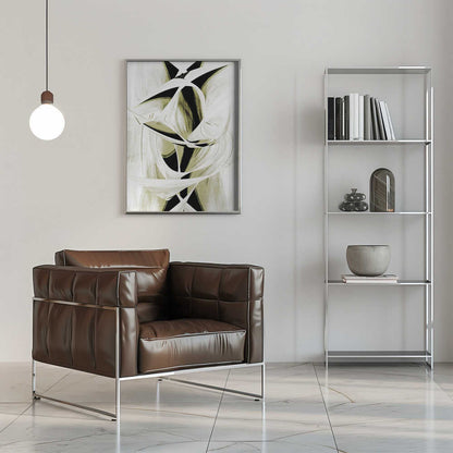 Wall art  Intertwined Shapes And Monochromatic Tones