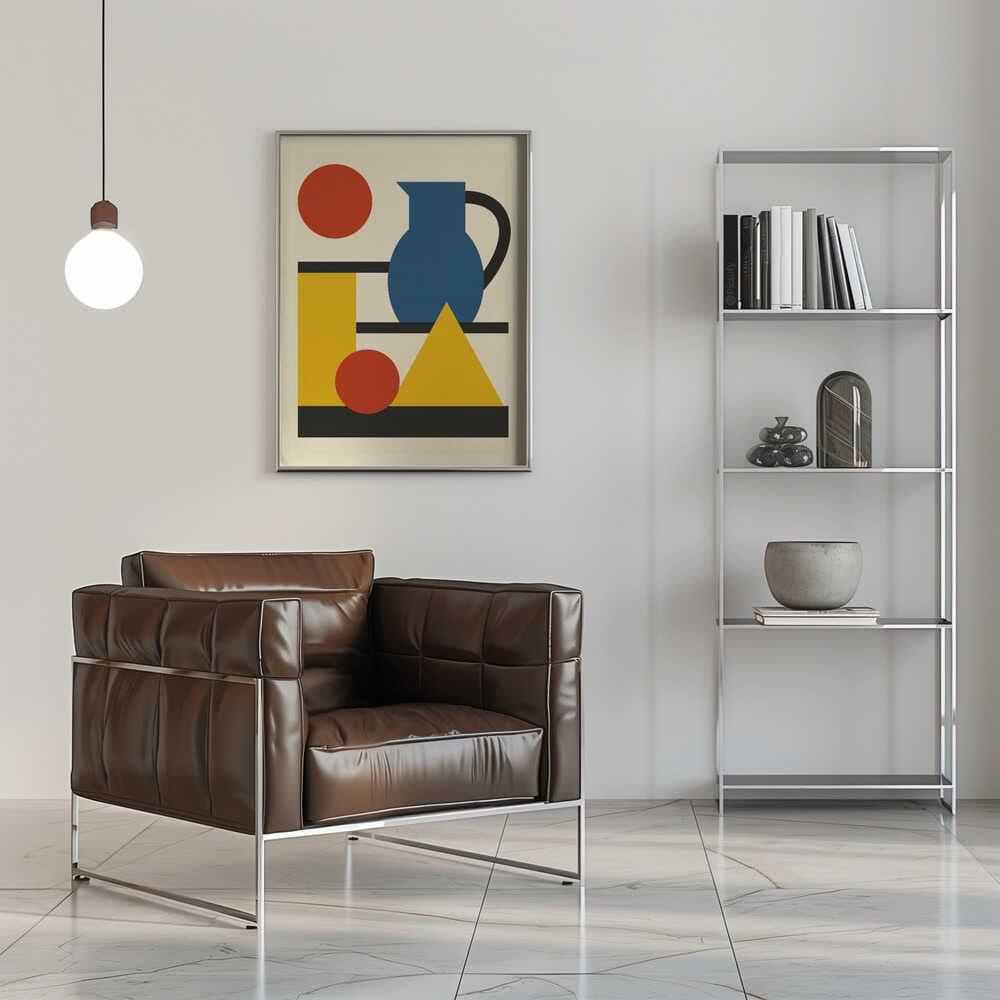 Wall art Geometric Shapes and Pitcher