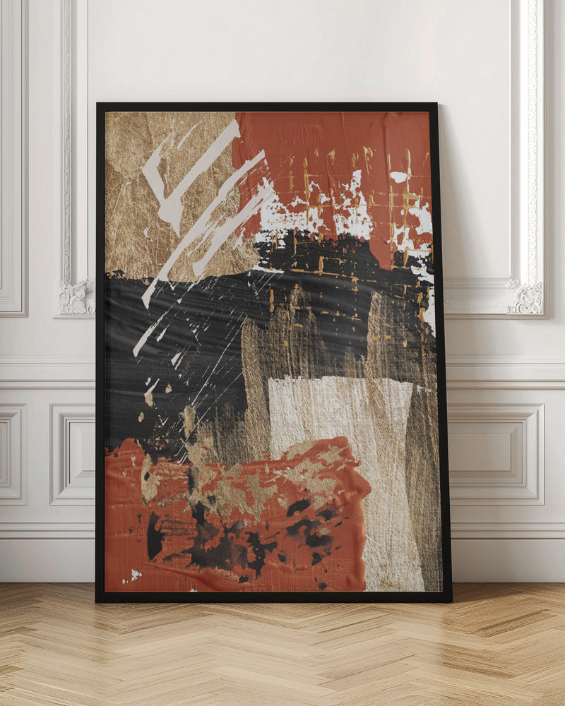  Cover of Fire-2 Wall Artwork In Black Floating Frame