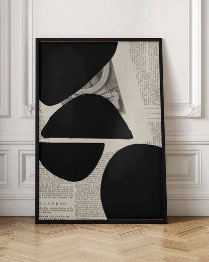  Abstract Paper VIII Wall Artwork In Black Floating Frame