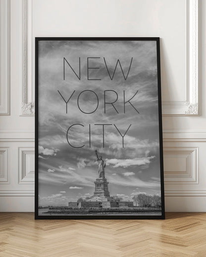 Wall art NYC Statue of Liberty | Text &amp; Skyline
