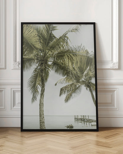  FLORIDA Heavenly Place | Vintage Wall Artwork In Black Floating Frame