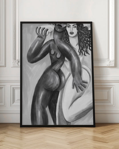  Corps Raccords Wall Artwork In Black Floating Frame