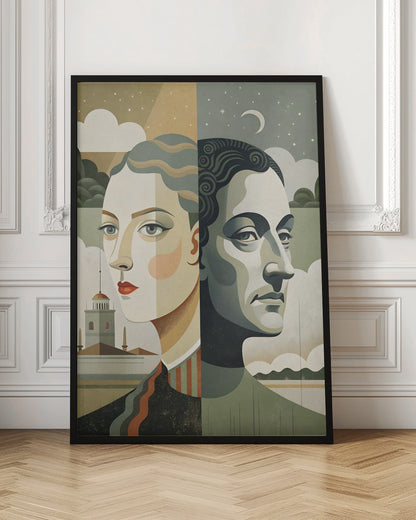  Twilight Reflections Wall Artwork In Black Floating Frame