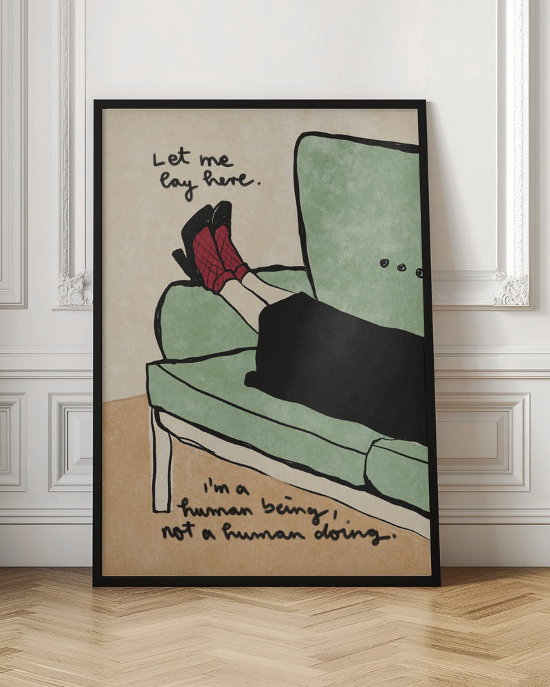  Let me lay here Wall Artwork In Black Floating Frame