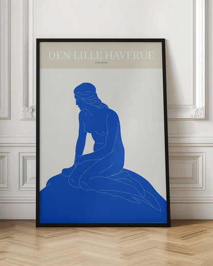  Den lille havfrue Wall Artwork In Black Floating Frame