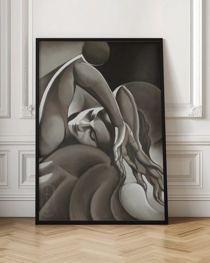  Flow of Life - 18-07-24 Wall Artwork In Black Floating Frame