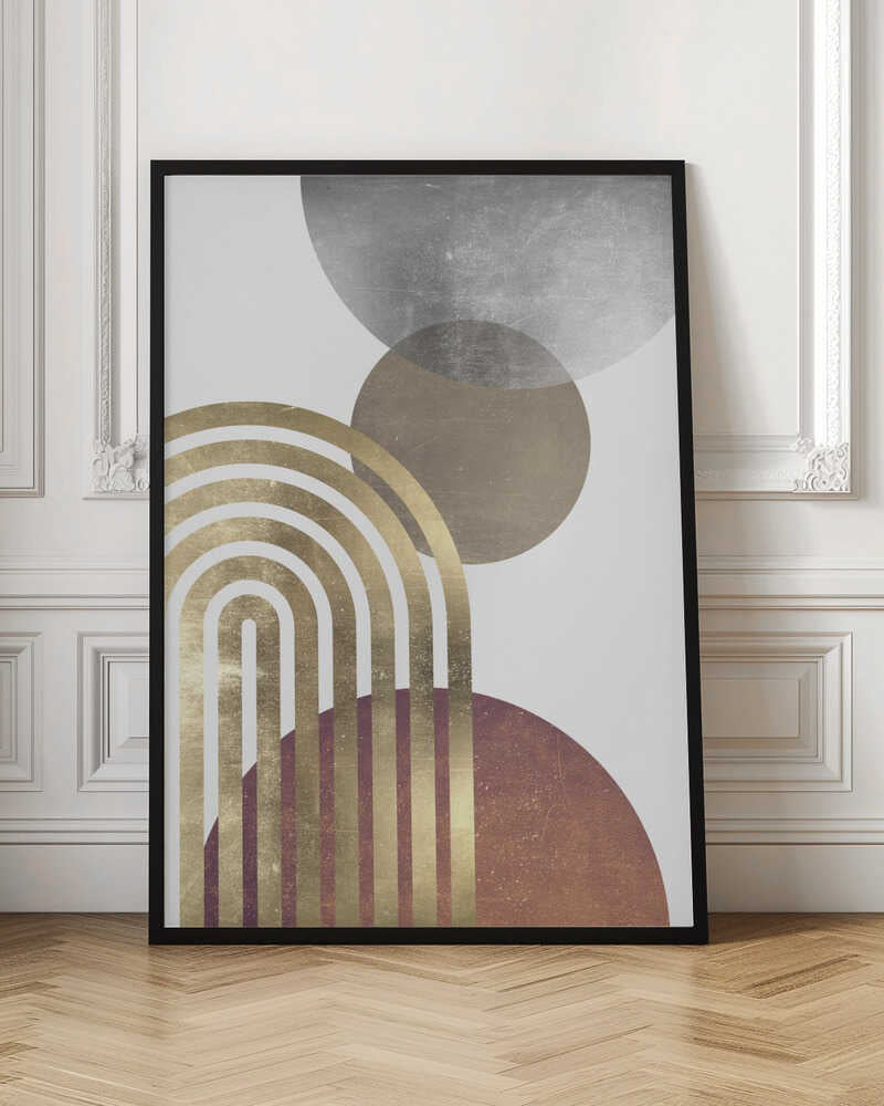 Wall art Composition lines and circles 2