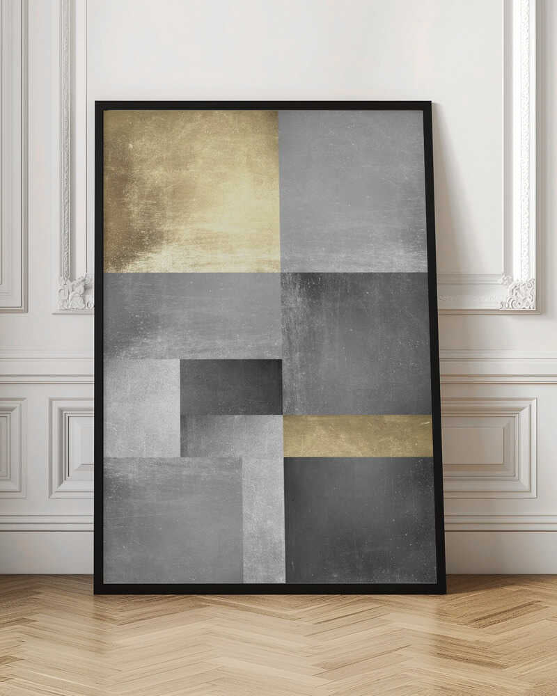 Wall art Gold and silver textures 5