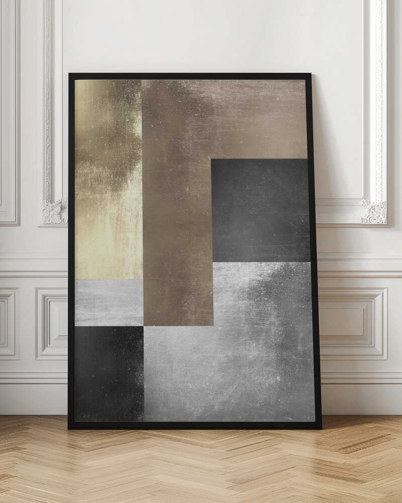 Wall art Gold and silver textures 4