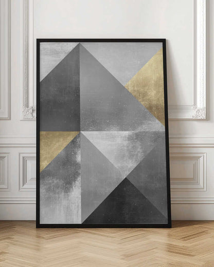 Wall art Gold and silver textures 2