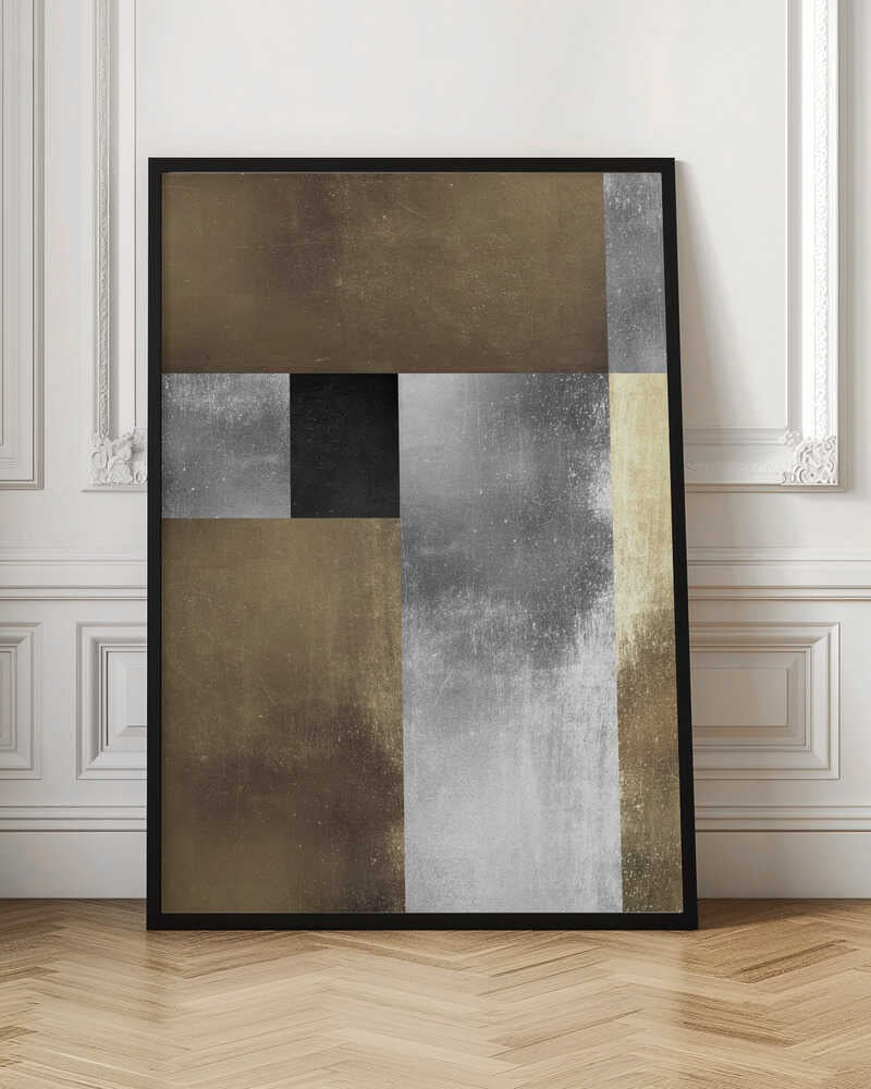 Wall art Gold and silver textures 1