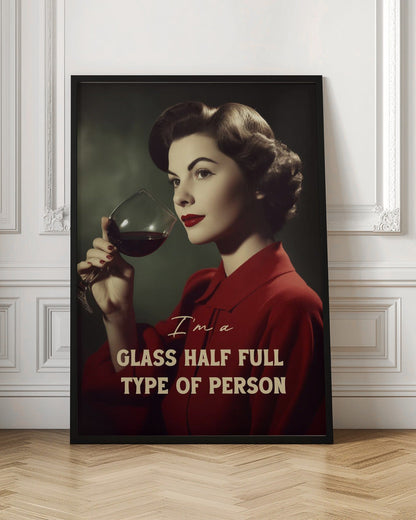 canvas prints #039 I'm a glass half full type of person36X48inches- Unframed