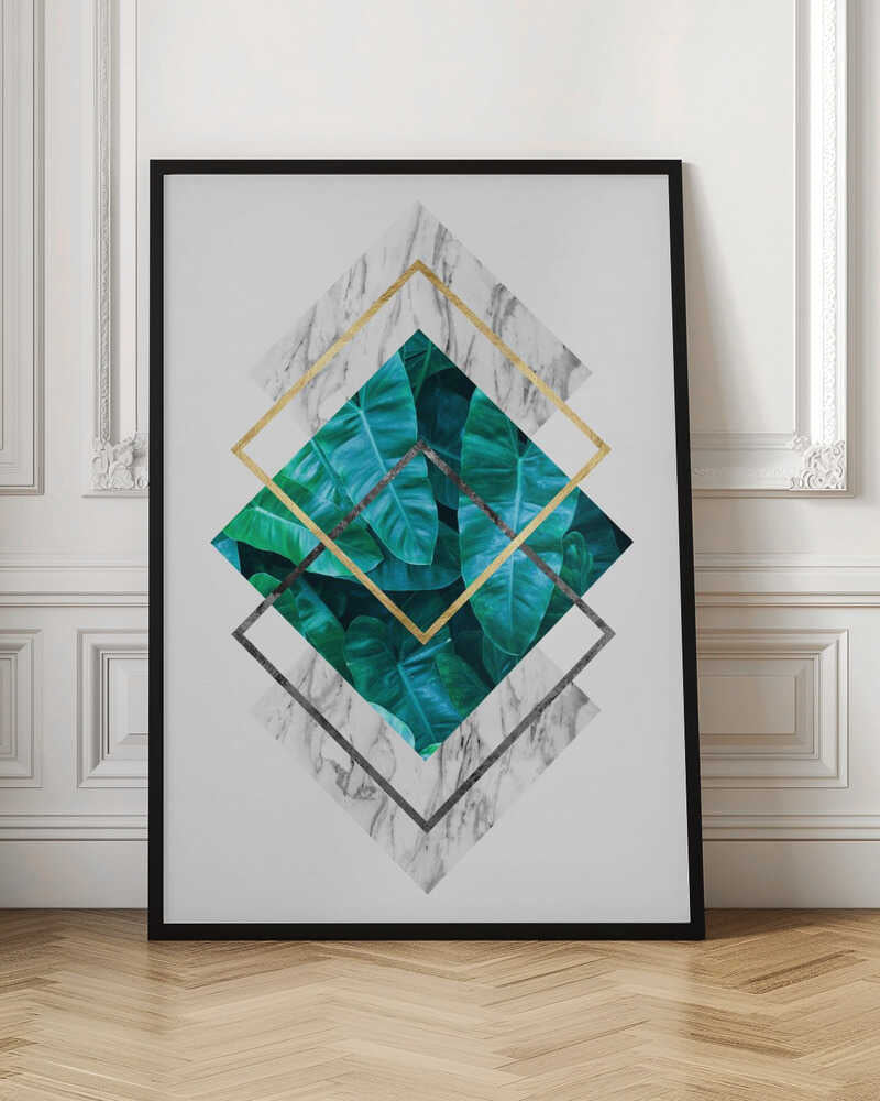 Wall art Botanical and geometric Shape