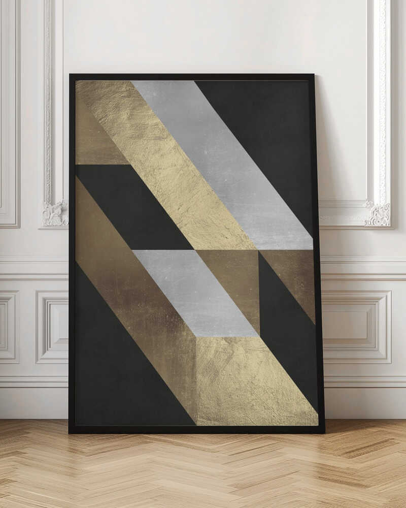Wall art Geometric Gold Flow