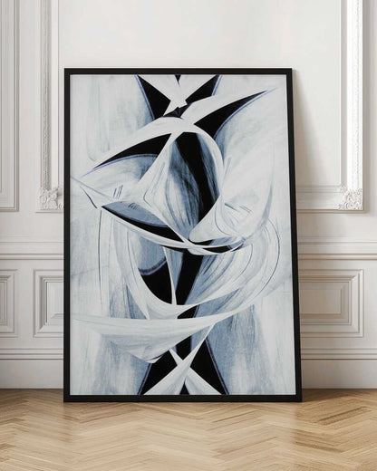 Wall art Dynamic Black And White Swirling Patterns