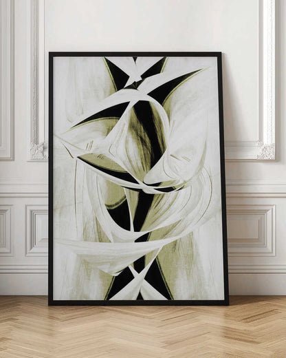 Wall art  Intertwined Shapes And Monochromatic Tones