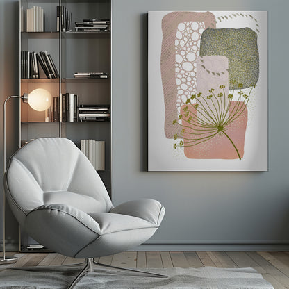  Delicate Pink and Green-2 Wall Artwork 0