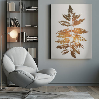 Wall art Oak Leaf Print (gold)