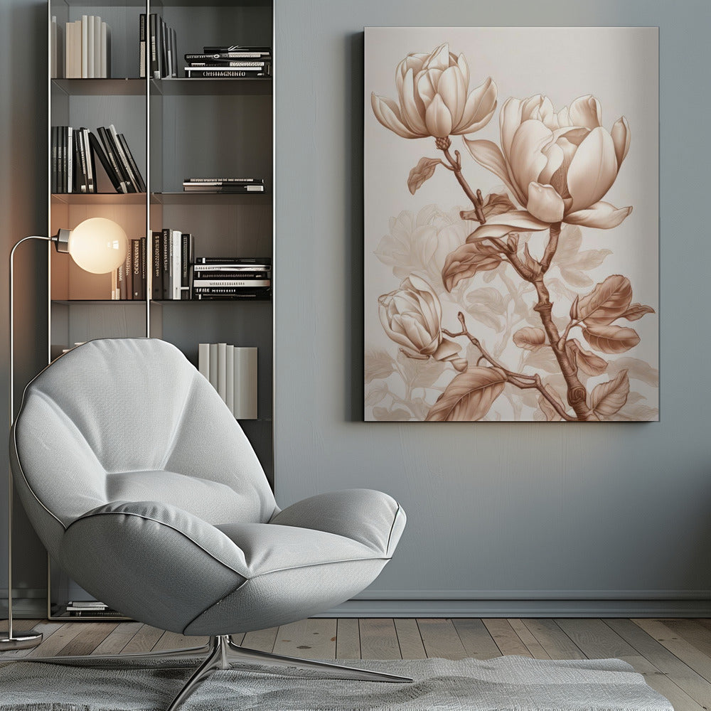  Beige Flowers 3 Wall Artwork 0
