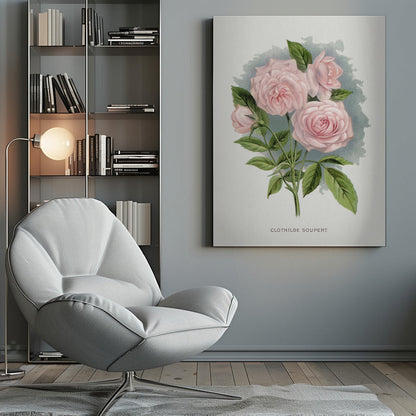  Pink Rose, Clothilde Soupert Lithograph Wall Artwork 0