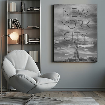 Wall art NYC Statue of Liberty | Text &amp; Skyline