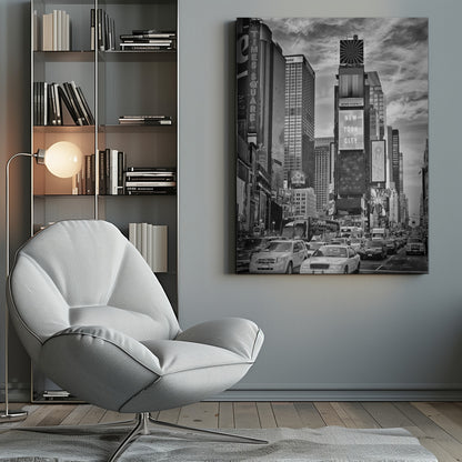  NEW YORK CITY Times Square - Monochrome Wall Artwork 0