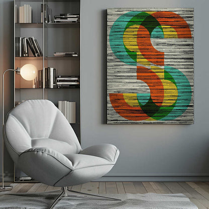 Wall art Colorful Stripe Illusion