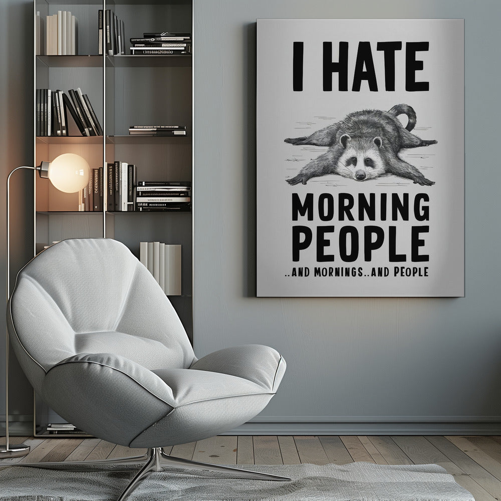 canvas prints I Hate Morning Peopleinches- 