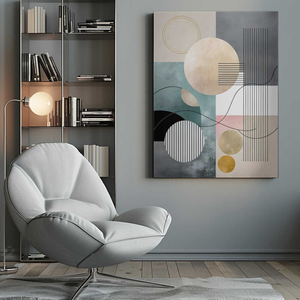 Wall art Pastel Geometry Collage
