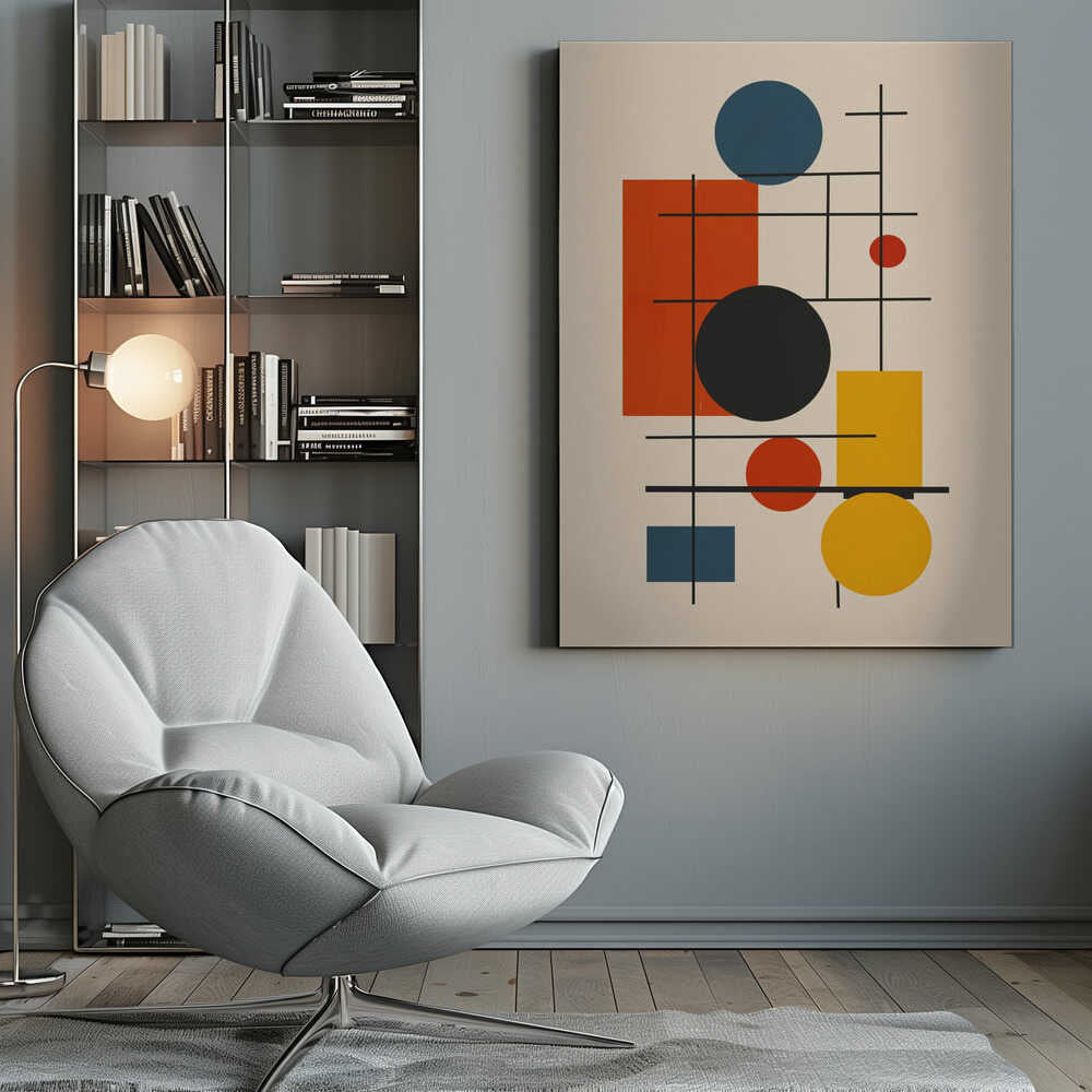 Wall art Geometric Abstract Design With Intersecting