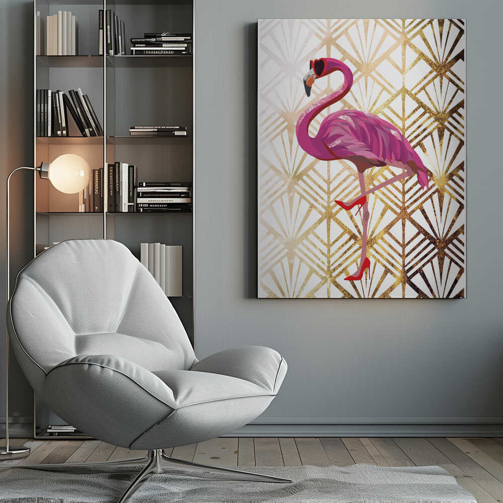 Wall art Flamingo Art Deco