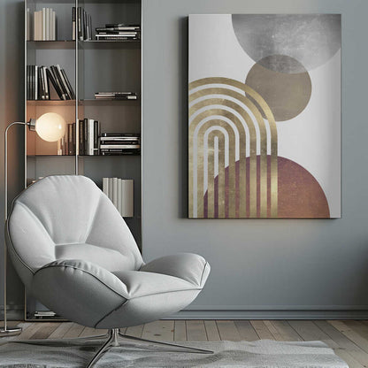 Wall art Composition lines and circles 2