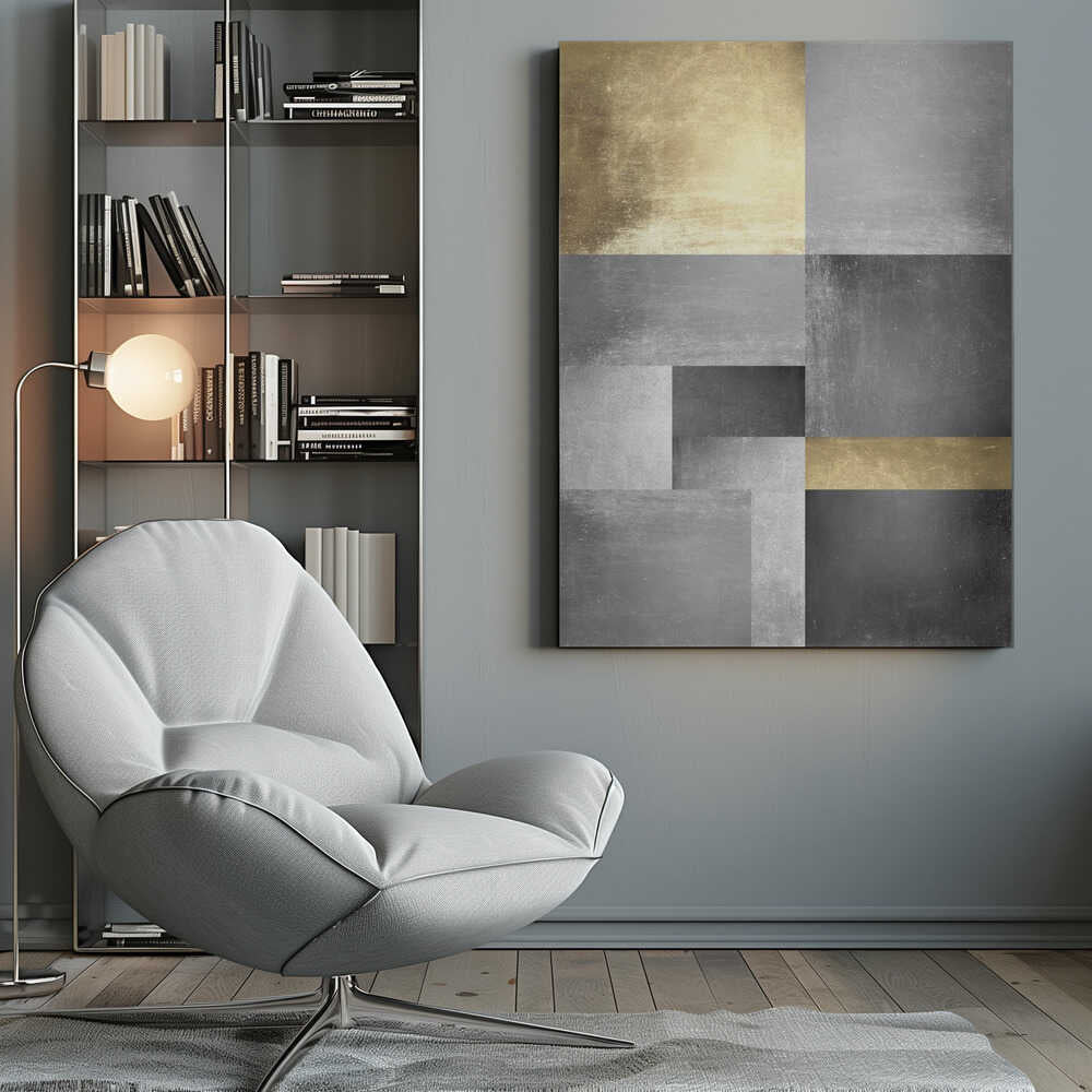 Wall art Gold and silver textures 5