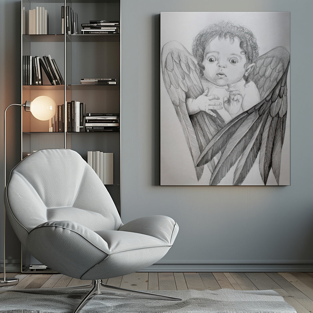 canvas prints Surprised Little Cherubinches- 