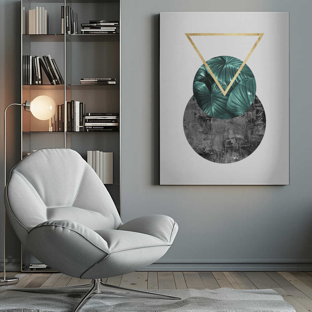 Wall art Botanical and geometric Shape