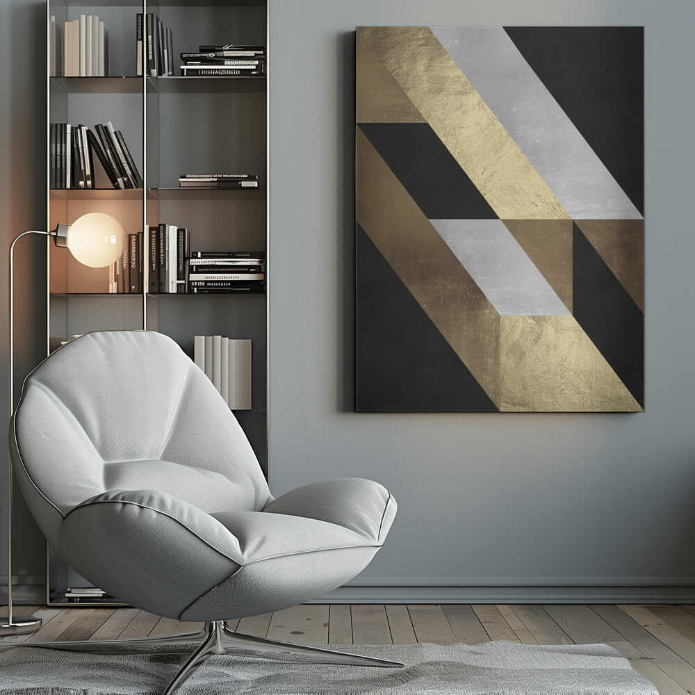Wall art Geometric Gold Flow
