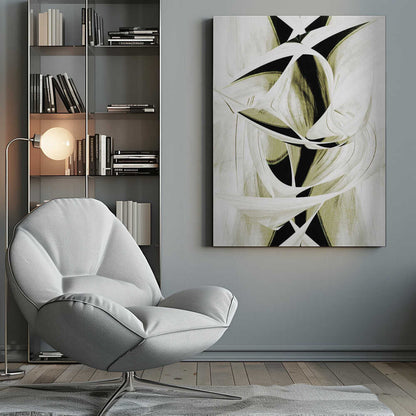 Wall art  Intertwined Shapes And Monochromatic Tones