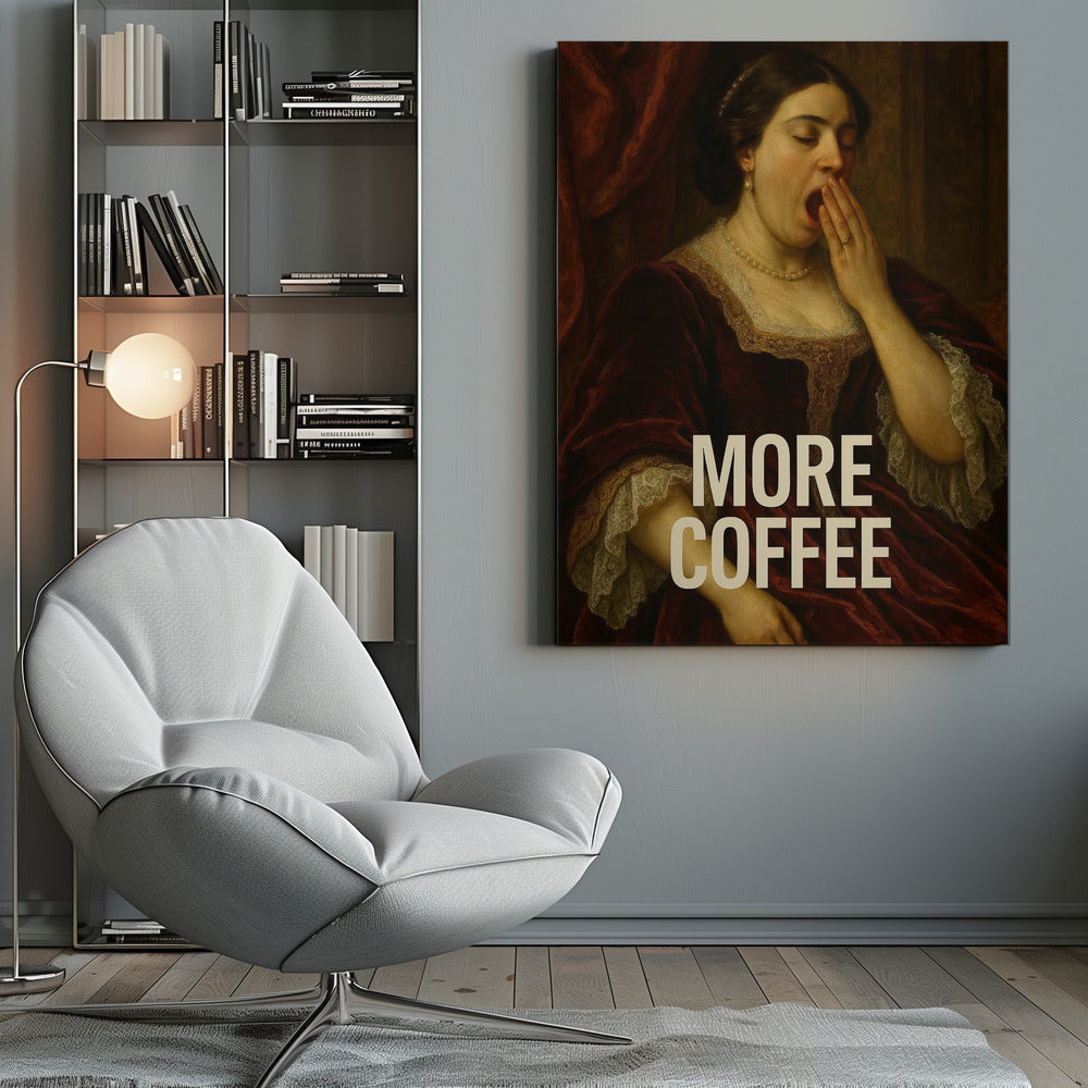 canvas prints Yawning for Coffeeinches- 