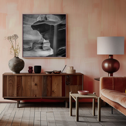  MONOCHROME ANTELOPE CANYON Pouring Sand Wall Artwork 0