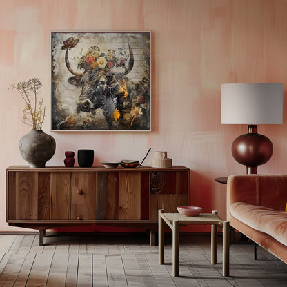 Wall art Floral Animals Vintage Art Illustration 09