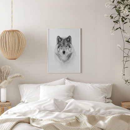  Portrait of a Timber Wolf Wall Artwork 0