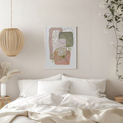 Delicate Pink and Green-2 Wall Artwork 0